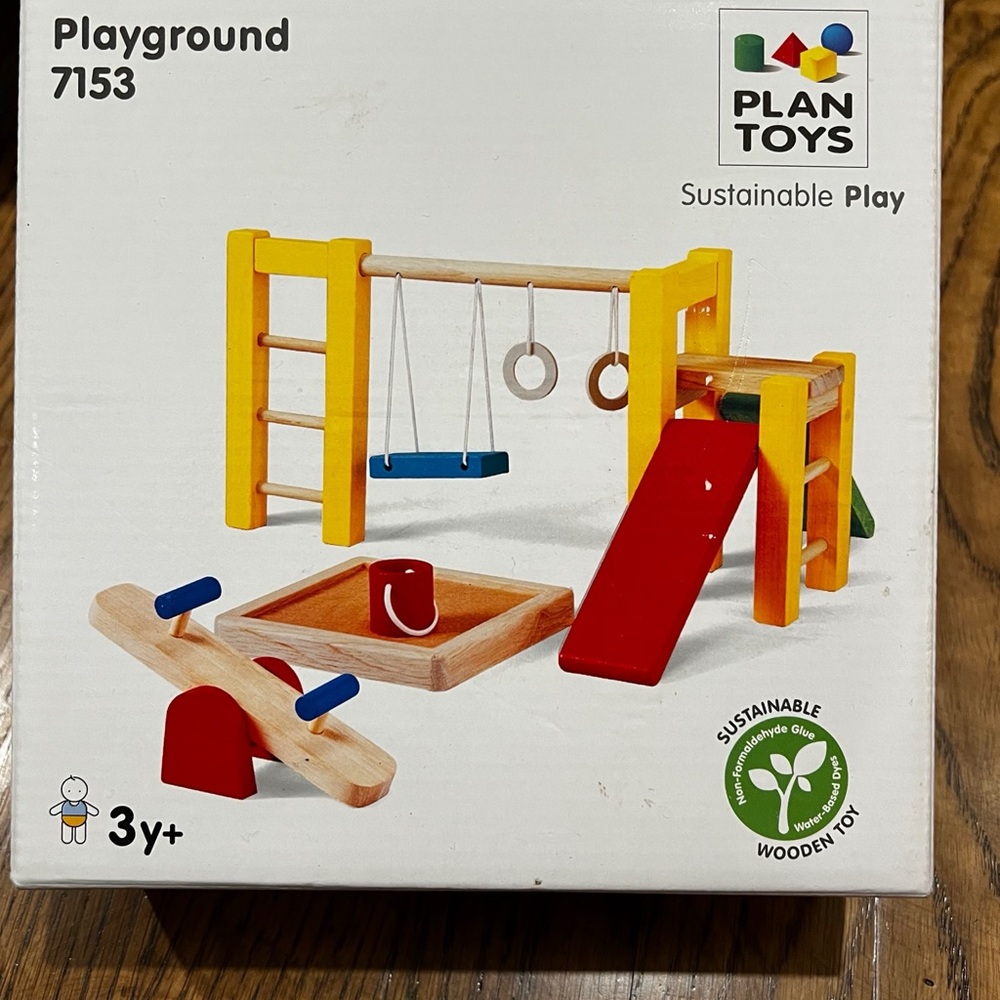 Plan Toys Toddler Playground Building Set 7153 RARE Fun Great Gift Sustainable